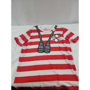 Where Is‎ Waldo Shirt. Adult XL Red White Mens Costume Halloween 10